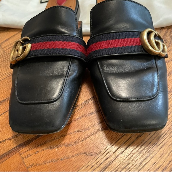GUCCI PEYTON SLIDES BLACK SIZE 37 - Picture 3 of 7